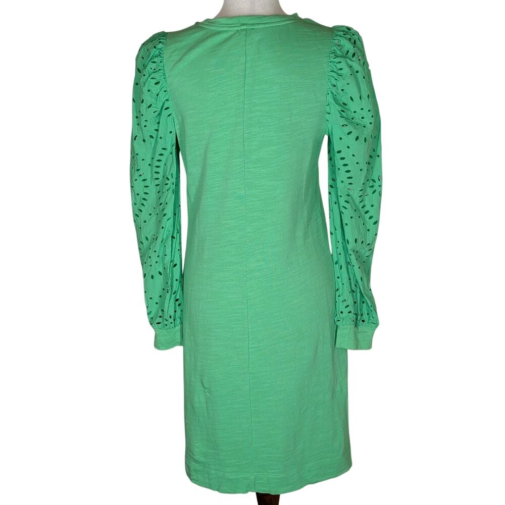 Lilly Pulitzer Jasona Eyelet Dress Lace Long Sleeve Kelly Green Size Small - Picture 3 of 12